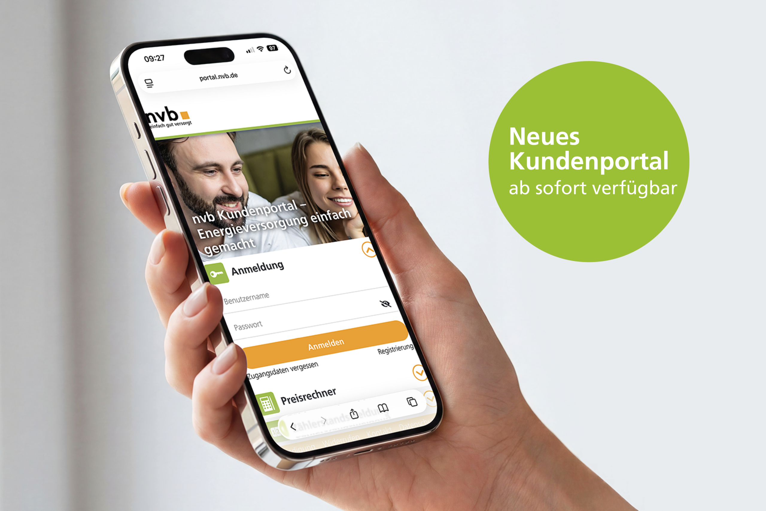 Schon jetzt ins neue Kundenportal wechseln